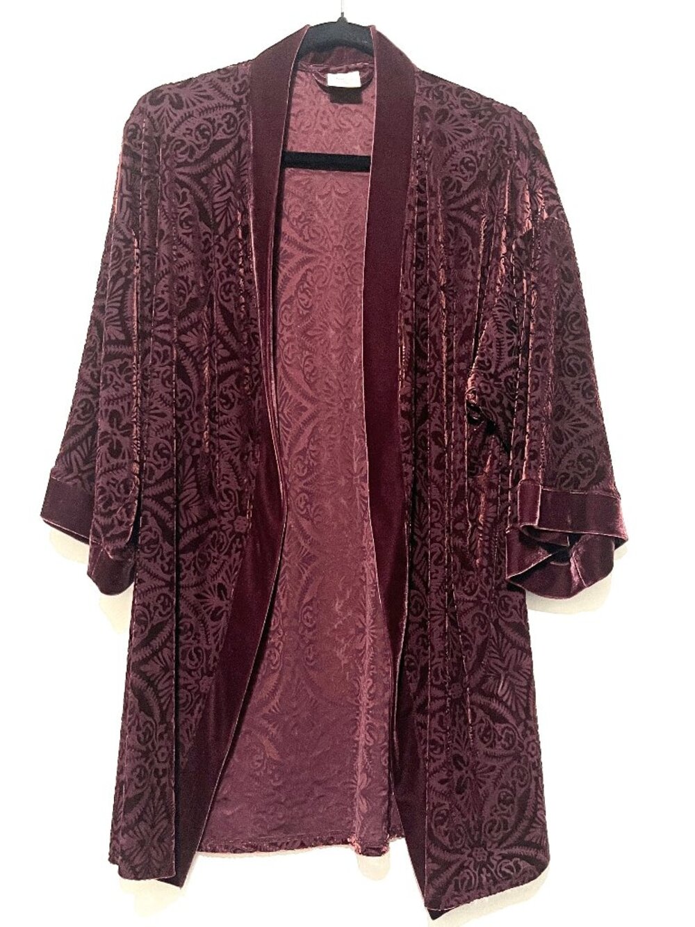 Soma Womens Burnout Velvet Kimono S/M Whimsigoth Festival Gypsy Fairy Grunge